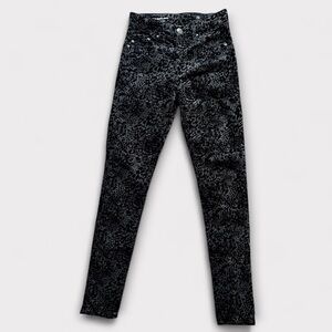 Adriano Goldschmied Velvet Leopard Print Farrah Skinny Jeans Size 24 NWT